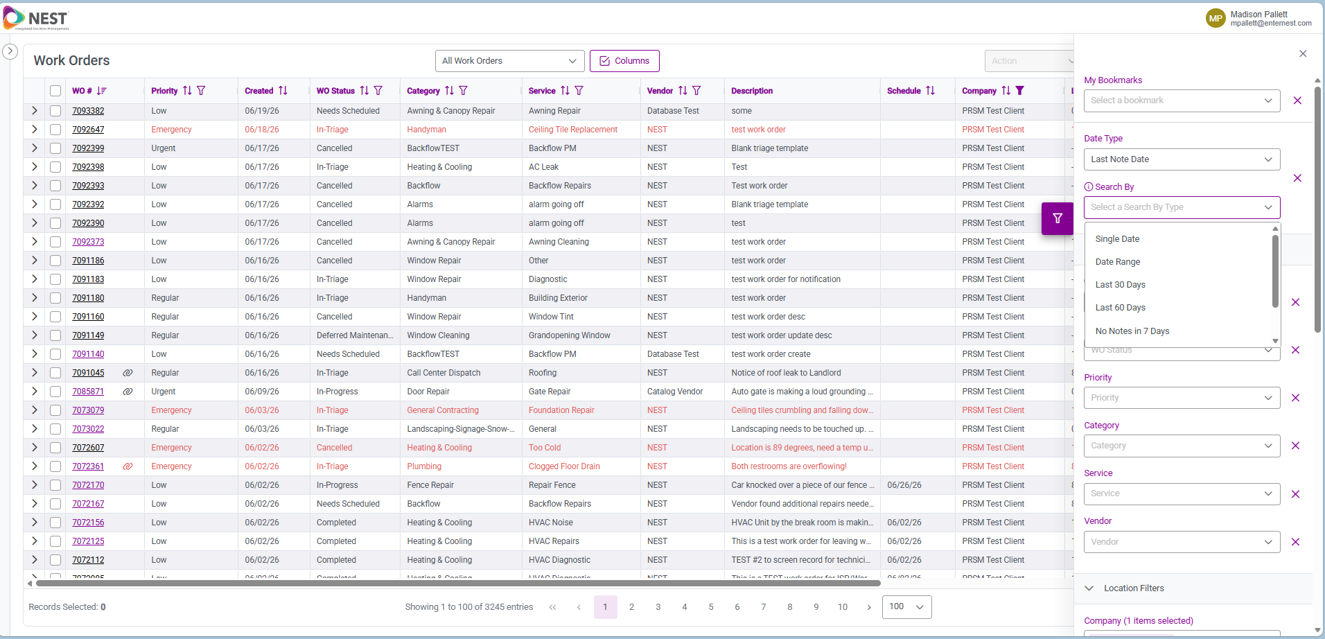 Filter for Last Note Date - Bookmakr Panel 5.14.26