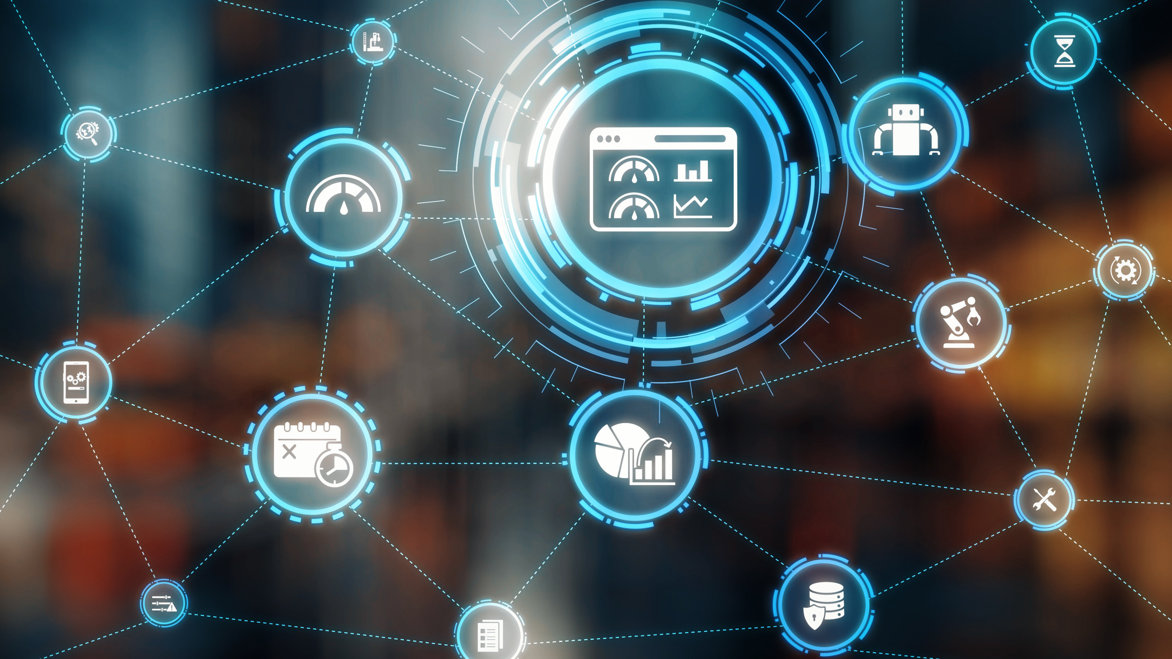 icons to represent predictive maintenance and technology capabilities