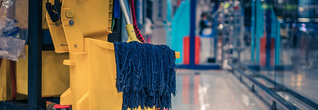 mop in retail store